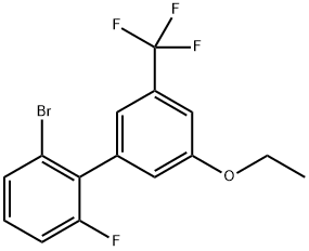 1,1'-Biphenyl, 2-bromo-3'-ethoxy-6-fluoro-5'-(trifluoromethyl)- Structure