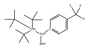 Palladium, bromo[4-(trifluoromethyl)phenyl][tris(1,1-dimethylethyl)phosphine]- Structure