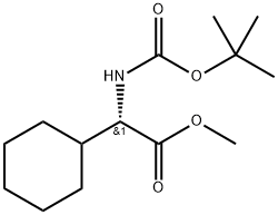 Cyclohexaneacetic acid, α-[[(1,1-dimethylethoxy)carbonyl]amino]-, methyl ester, (αS)- Structure