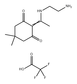 2-(1-((2-Aminoethyl)amino)ethylidene)-5,5-dimethylcyclohexane-1,3-dione 2,2,2-trifluoroacetate Structure