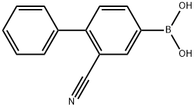 B-(2-Cyano[1,1′-biphenyl]-4-yl)boronic acid Structure