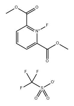 1-Fluoro-2,6-bis(methoxycarbonyl)pyridin-1-ium trifluoromethanesulfonate Structure