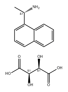 (S)-(-)-1-(1-Naphthyl)ethylamine (2R,3R)-2,3-dihydroxybutanedioic salt Structure