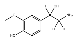 (+/-)-Normetanephrine-α,β,β-[D3] Hydrochloride (CertiMass solution) 구조식 이미지