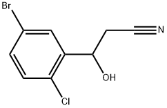 5-Bromo-2-chloro-β-hydroxybenzenepropanenitrile Structure