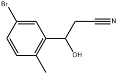 5-Bromo-β-hydroxy-2-methylbenzenepropanenitrile Structure