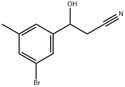 3-Bromo-β-hydroxy-5-methylbenzenepropanenitrile Structure