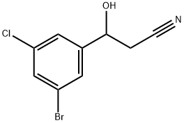 3-Bromo-5-chloro-β-hydroxybenzenepropanenitrile Structure