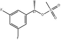 Benzenemethanol, 3,5-difluoro-α-methyl-, 1-methanesulfonate, (αS)- 구조식 이미지