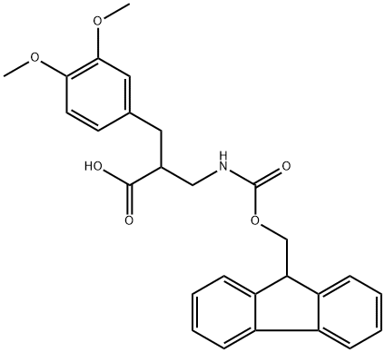 Benzenepropanoic acid, α-[[[(9H-fluoren-9-ylmethoxy)carbonyl]amino]methyl]-3,4-dimethoxy- Structure