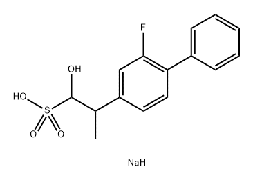 [1,1'-Biphenyl]-4-ethanesulfonic acid, 2-fluoro-α-hydroxy-β-methyl-, sodium salt (1:1) 구조식 이미지