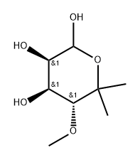 5,5-Di-C-methyl-4-O-methyl-L-lyxopyranose Structure