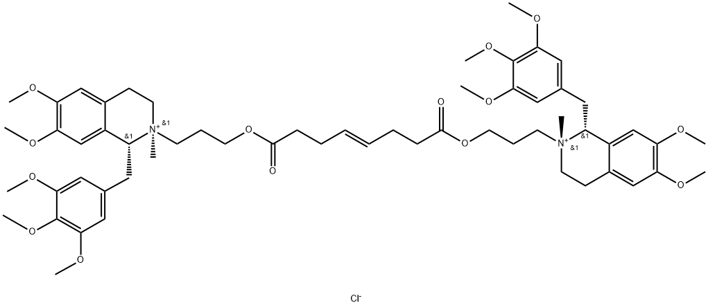 1R, 1’R-trans,cis-Mivacurium Chloride 구조식 이미지