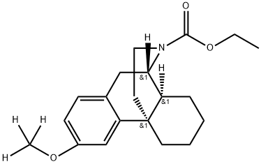 Morphinan-17-carboxylic acid, 3-(methoxy-d3)-, ethyl ester, (9α,13α,14α)- Structure