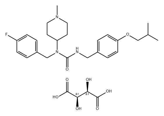 pimavanserin(2R,3R)-2,3-dihydroxybutanedioate Structure