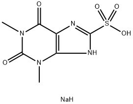 1H-Purine-8-sulfonic acid, 2,3,6,9-tetrahydro-1,3-dimethyl-2,6-dioxo-, sodium salt (1:1) Structure