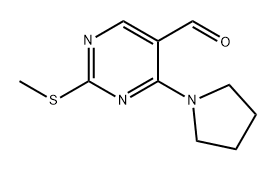 2-(methylthio)-4-(pyrrolidin-1-yl)pyrimidine-5-carbaldehyde Structure