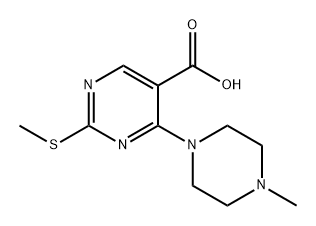 4-(4-methylpiperazin-1-yl)-2-(methylthio)pyrimidine-5-carboxylic acid Structure