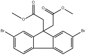 dimethyl 2,2'-(2,7-dibromo-9H-fluorene-9,9-diyl)diacetate Structure