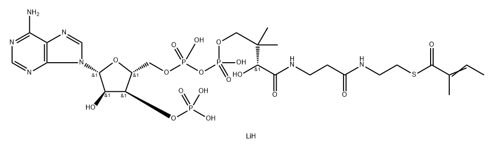 조효소A티글릴유도체(C5:1),리튬염 구조식 이미지
