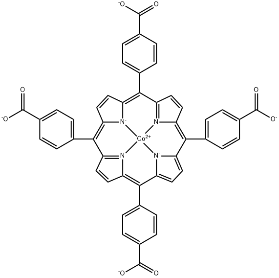 Cobaltate(4-), [[4,4',4'',4'''-(21H,23H-porphine-5,10,15,20-tetrayl-κN21,κN22,κN23,κN24)tetrakis[benzoato]](6-)]-, (SP-4-1)- Structure