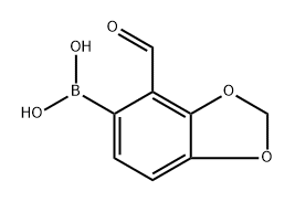 (4-Formyl-1,3-benzodioxol-5-yl)-boronic acid Structure