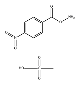 Benzoic acid, 4-nitro-, azanyl ester, methanesulfonate (1:1) 구조식 이미지