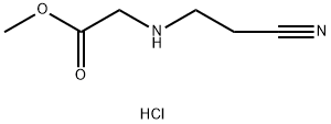 (2-Cyano-ethylamino)-acetic acid methyl ester hydrochloride Structure