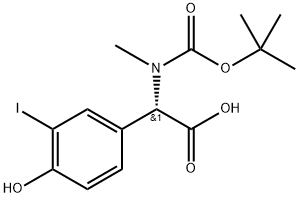 Benzeneacetic acid,a-[[(1,1-diMithylethoxy)carbonyl]MethyleMino]-4-hydroxy-3-iodo-, Structure
