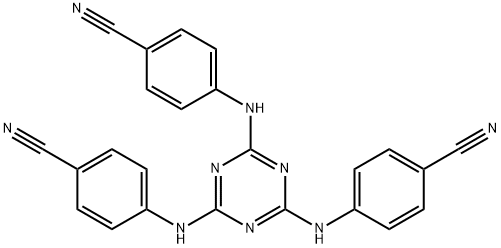 Benzonitrile, 4,4',4''-(1,3,5-triazine-2,4,6-triyltriimino)tris- Structure