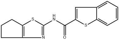 N-{4H,5H,6H-cyclopenta[d][1,3]thiazol-2-yl}-1-ben
zothiophene-2-carboxamide Structure