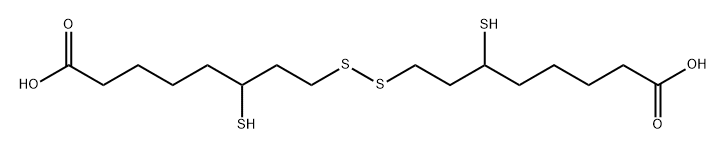 Octanoic acid, 8,8'-dithiobis[6-mercapto- (6CI) Structure