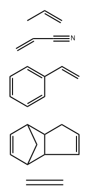 2-Propenenitrile, polymer with ethene, ethenylbenzene, 1-propene and 3a,4,7,7a-tetrahydro-4,7-methano-1H-indene, graft Structure