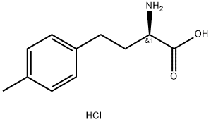Benzenebutanoic acid, α-amino-4-methyl-, hydrochloride (1:1), (αR)- 구조식 이미지