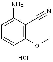 Benzonitrile, 2-amino-6-methoxy-, hydrochloride (1:1) 구조식 이미지