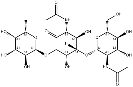 GlcNAcβ(1-4)[Fucα(1-6)]GlcNAc Structure