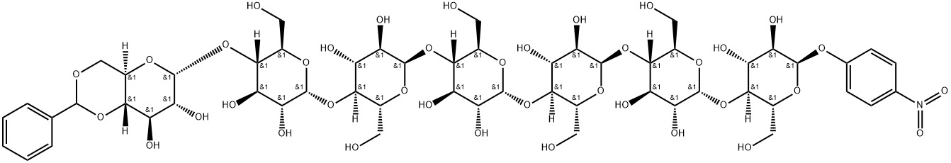 4-Nitrophenyl 4,6-benzylidene-a-D-maltoheptaoside Structure