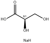 Propanoic acid, 2,3-dihydroxy-, monosodium salt, (R)- (9CI) Structure