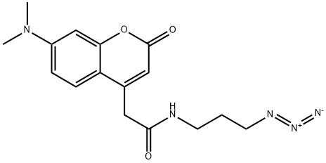 N-(3-Azidopropyl)-2-(7-(dimethylamino)-2-oxo-2H-chromen-4-yl)acetamide Structure