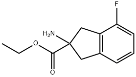 ethyl 2-amino-4-fluoro-2,3-dihydro-1H-indene-2-carboxylate 구조식 이미지