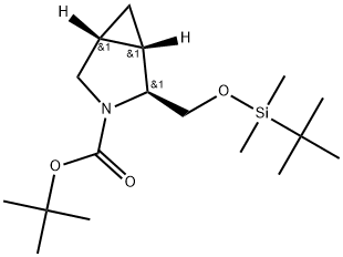 tert-butyl (1S,2S,5R)-2-(((tert-butyldimethylsilyl)oxy)methyl)-3-azabicyclo[3.1.0]hexane-3-carboxylate Structure