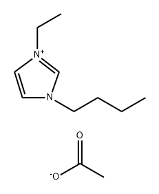 1H-Imidazolium, 3-butyl-1-ethyl-, acetate (1:1) 구조식 이미지
