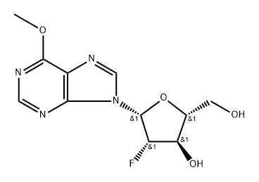 9H-Purine, 9-(2-deoxy-2-fluoro-β-D-arabinofuranosyl)-6-methoxy- Structure