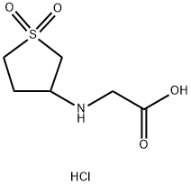 2-[(1,1-dioxo-1-thiolan-3-yl)amino]acetic acid hydrochloride Structure