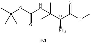 (S)-Methyl?2-amino-3-(tert-butoxycarbonylamino)-3-methylbutanoate hydrochloride Structure