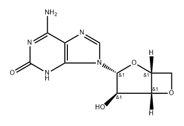 3,4-anhydro-arabinofuranosyl-isoguanine 구조식 이미지