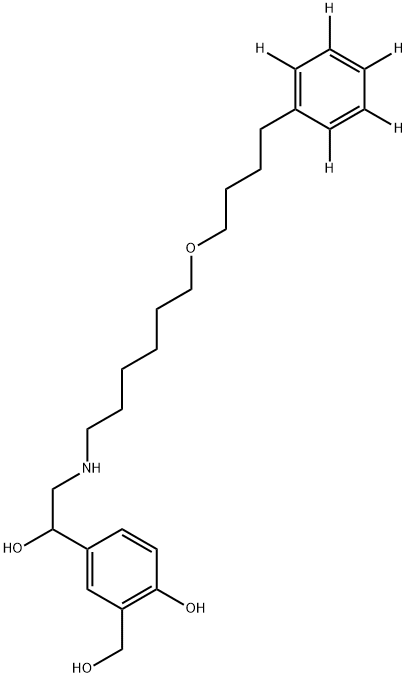 Salmeterol xinafoate salt Structure