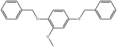 2-Methoxy-1-(phenylmethoxy)-4-[(phenylmethyl)thio]benzene Structure