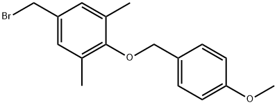 5-(Bromomethyl)-2-[(4-methoxyphenyl)methoxy]-1,3-dimethylbenzene Structure