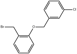 1-(Bromomethyl)-2-[(3-chlorophenyl)methoxy]benzene Structure